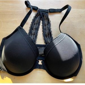 Auden Women's Black Demi Coverage Lightly Lined Racerback Bra 34DD